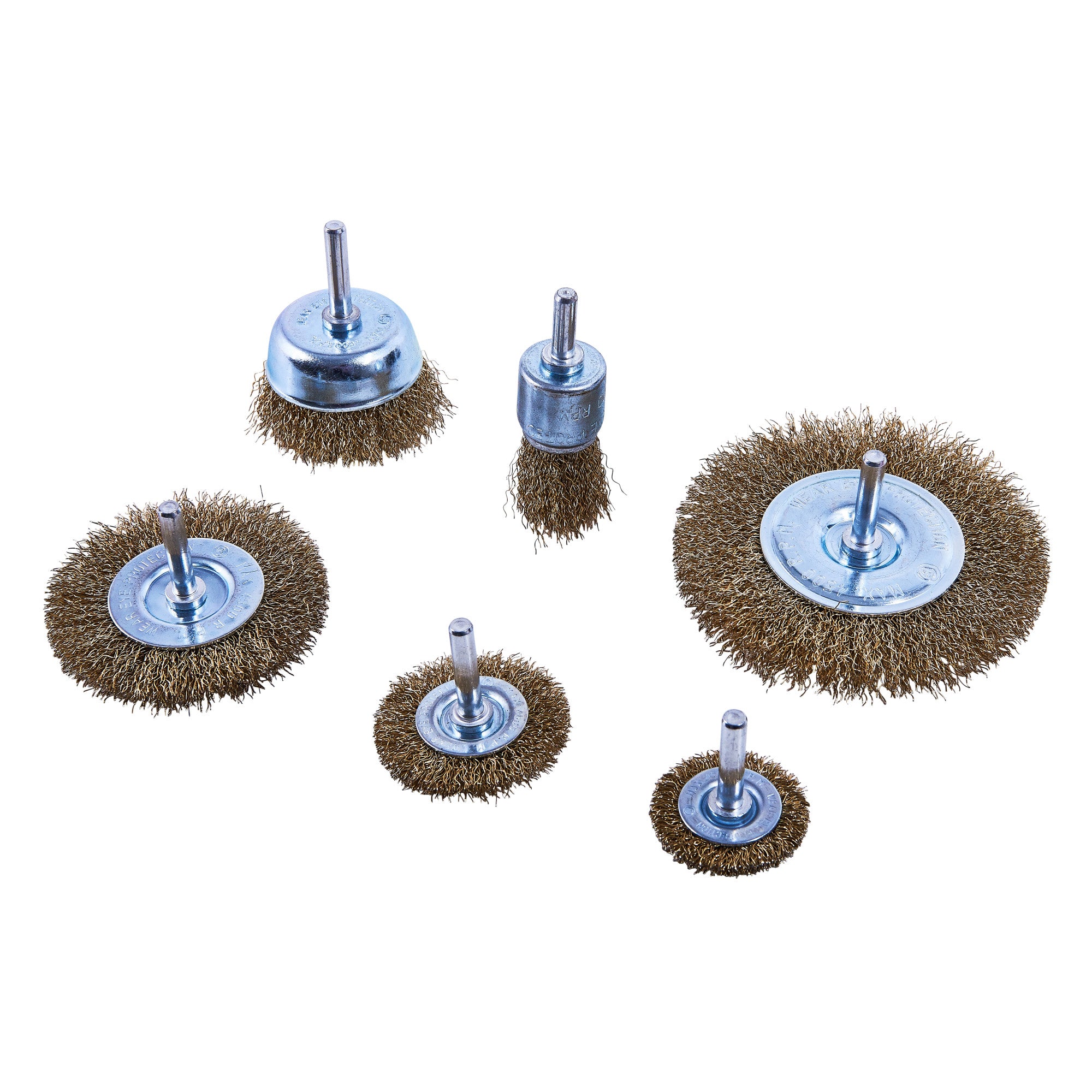 6pc WIRE WHEEL BRUSH SET