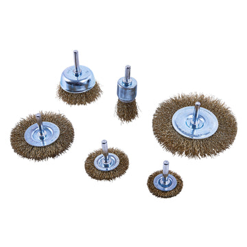 6pc WIRE WHEEL BRUSH SET