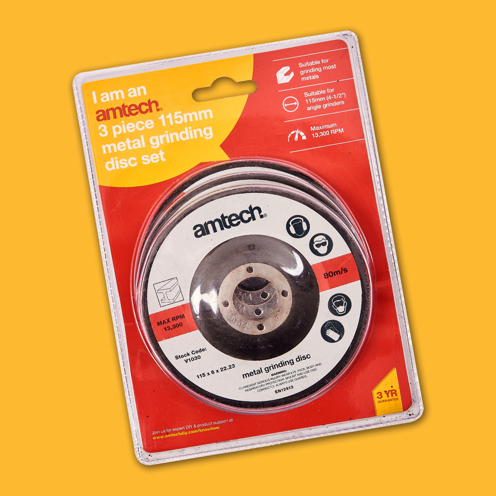3pc 115mm METAL GRINDING DISC