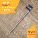 80 x 600mm F CLAMP
