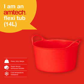 FLEXITUB 14L RED (VIRGIN)
