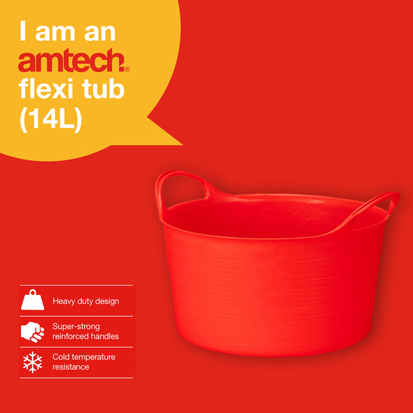 FLEXITUB 14L RED (VIRGIN)