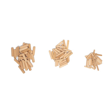 90 pcs ASSORTED WOODEN DOWEL SET