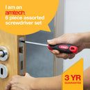 6pcs ASSORTED SCREWDRIVER SET (PZ+ SL)
