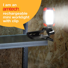 5W USB RECHARGEABLE MINI WORKLIGHT WITH CLIP