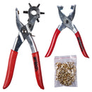 LEATHER PUNCH & EYELET PLIER SET - WITH 100pc EYELETS