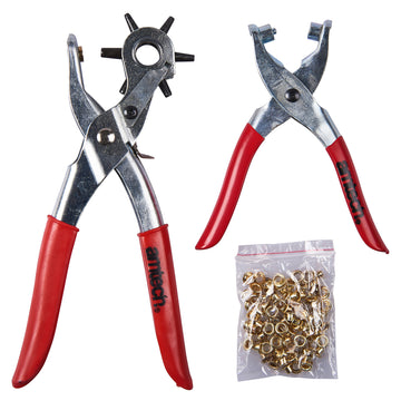 LEATHER PUNCH & EYELET PLIER SET - WITH 100pc EYELETS