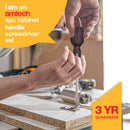 4pc CABINET HANDLE SCREWDRIVER SET