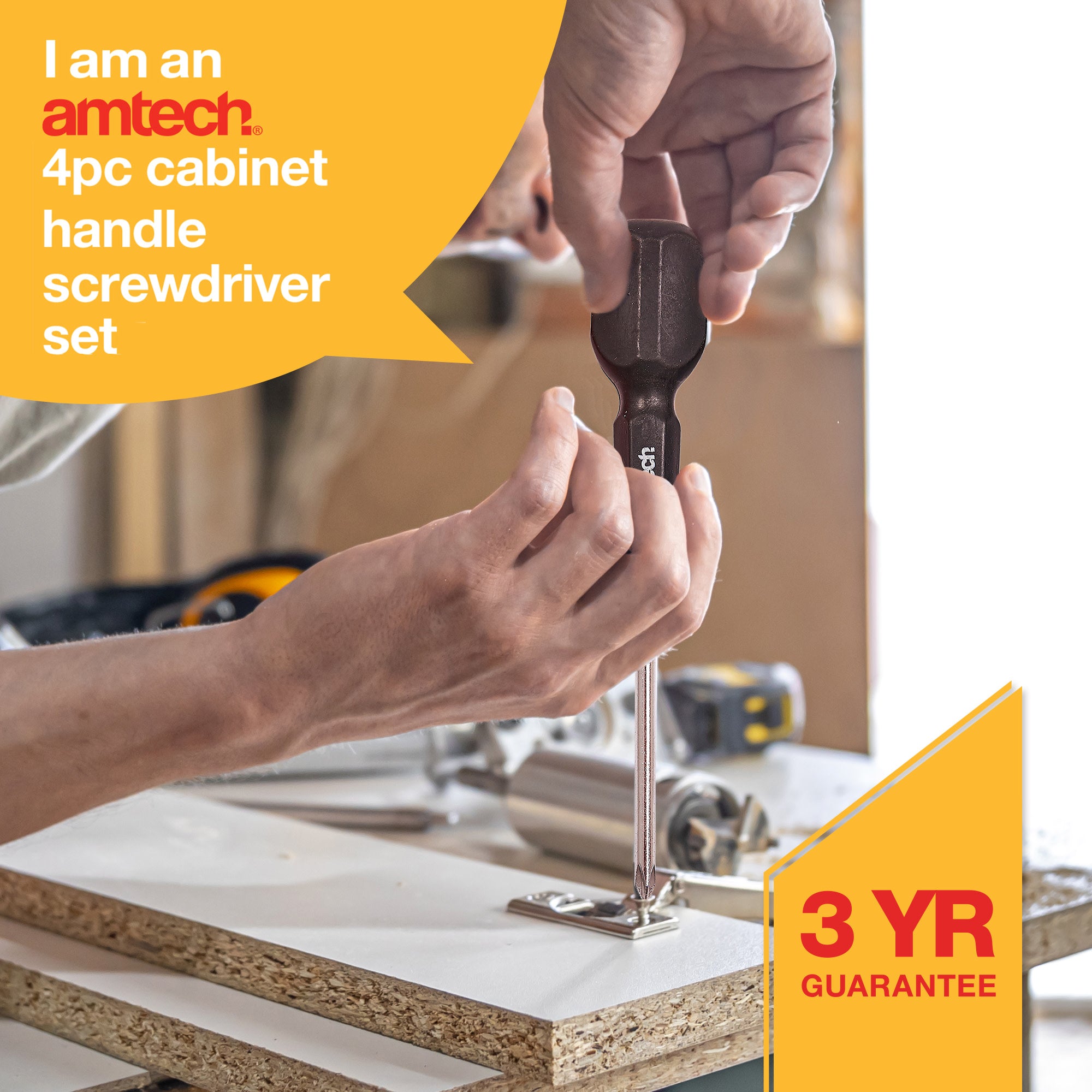 4pc CABINET HANDLE SCREWDRIVER SET