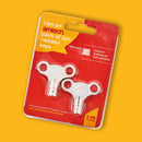 2pc RADIATOR KEYS (CLOCK TYPE)