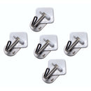 5pcs SMALL REMOVABLE SELF-ADHESIVE METAL HOOK SET (3.4 x 3.4 cm)
