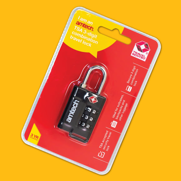 TSA APPROVED COMBINATION TRAVEL PADLOCK