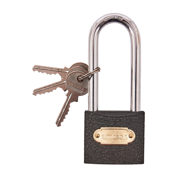 50mm LONG SHACKLE IRON PADLOCK