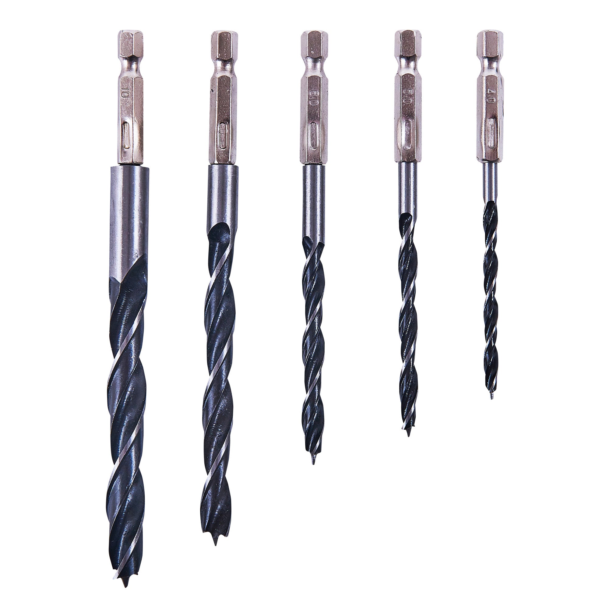 5 Piece Hex Shank Wood Drill Bit Set - Fallback Image