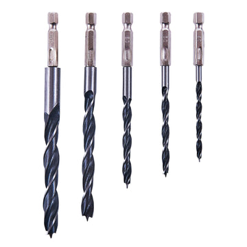 5pc HEX SHANK WOOD DRILL BIT SET