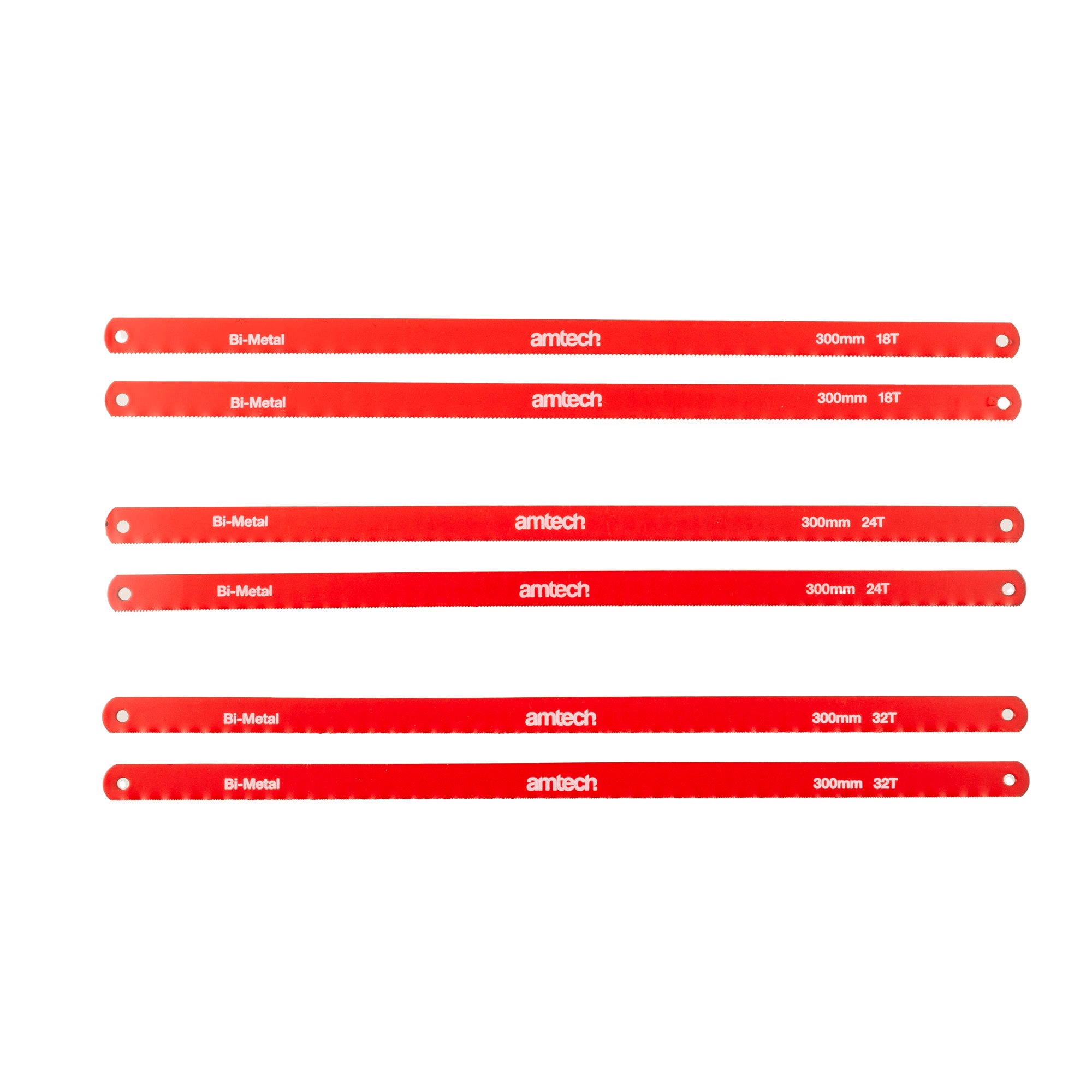 6pcs 300mm (12 INCH) BI-METAL HACKSAW BLADE SET