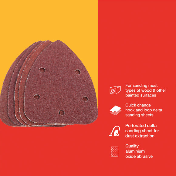40pcs MIXED GRIT DELTA SANDING SHEET SET (140 x 140 x 100MM)