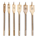 6pc FLAT WOOD BIT SET - TITANIUM