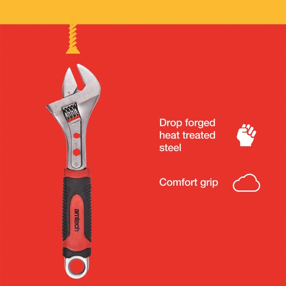 10'' ADJUSTABLE WRENCH INJECTED GRIP