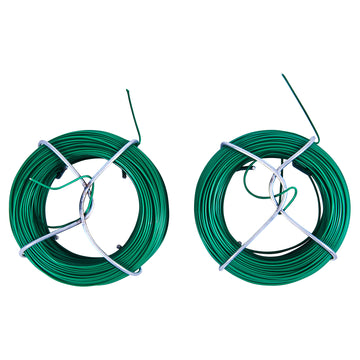 2pc 50m 0.8mm PLASTIC COATED GARDEN WIRE SET