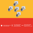 5pcs SMALL REMOVABLE SELF-ADHESIVE METAL HOOK SET (3.4 x 3.4 cm)
