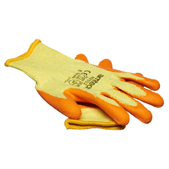 RUBBER  PALM COATED GLOVES MEDIUM (SIZE: 8)