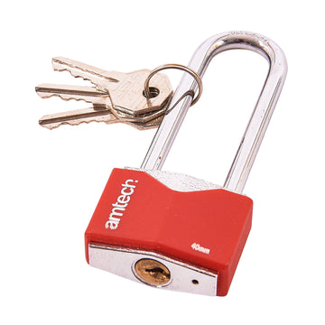 40mm LONG SHACKLE RHOMBIC CHROME PLATED IRON PADLOCK