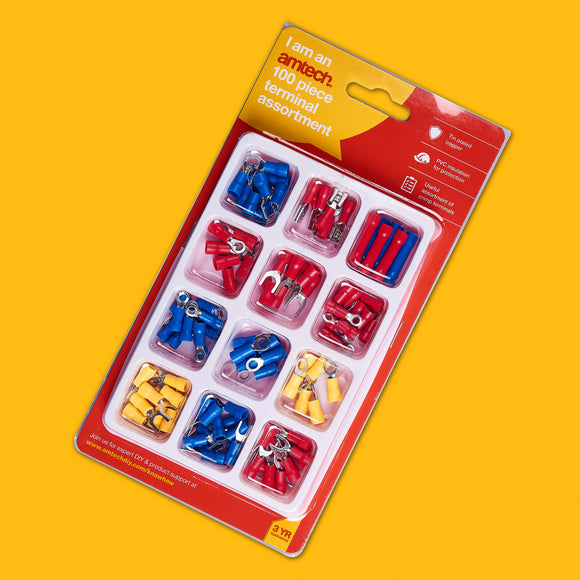 100pc ASSORTED INSULATED TERMINALS