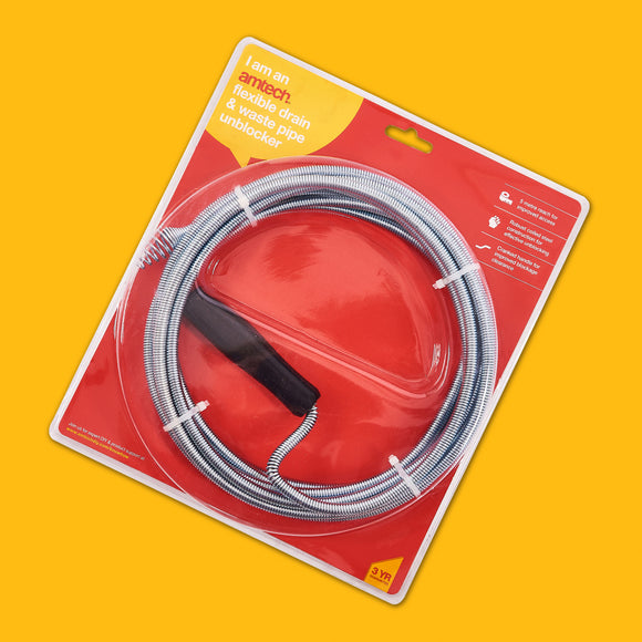 FLEXIBLE DRAIN & WASTE PIPE UNBLOCKER