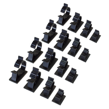 20 pcs SELF-ADHESIVE ADJUSTABLE CABLE CLIP SET (28/22/16/10MM)