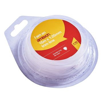15m x 1.25mm CLEAR STRIMMER LINE