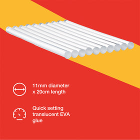10pc GLUE GUN STICK SET (11mm x 200mm)