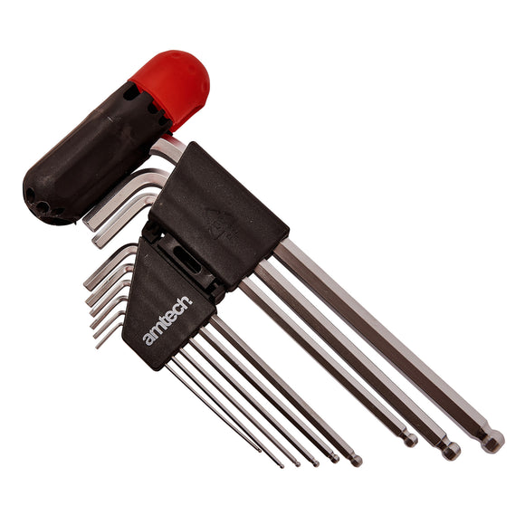 9pc EXTRA LONG BALL END HEX KEY SET