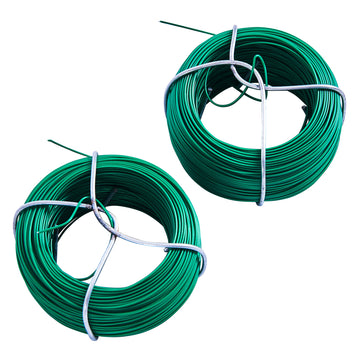 2pc 50m 0.8mm PLASTIC COATED GARDEN WIRE SET