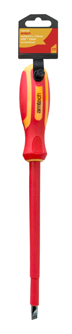 SLOTTED TIP 8 x 175mm VDE 1000V ELECTRICAL SCREWDRIVER