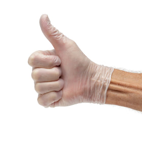 100pc DISPOSABLE VINYL GLOVES (L)