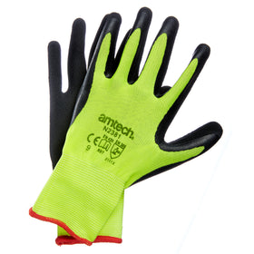 HI-VIS RUBBER COATED GLOVES LARGE (SIZE:9)