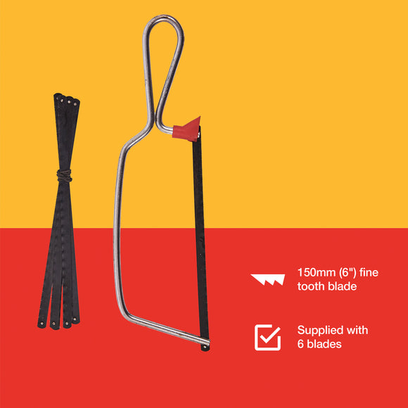 6" JUNIOR HACKSAW - WITH 6 BLADES (32 TPI)