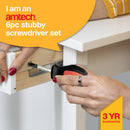 6PCS STUBBY SCREWDRIVER SET (PZ, PH, SL)