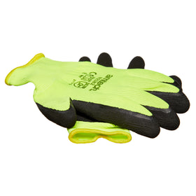 HI-VIS RUBBER COATED GLOVES MEDIUM (SIZE:8)
