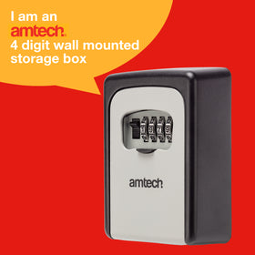 WALL MOUNTED 4 DIGIT KEY STORAGE BOX (NEW)