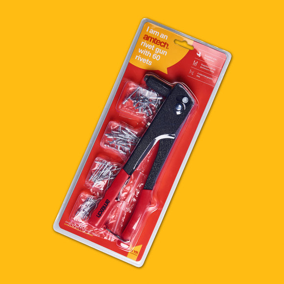 RIVET GUN WITH 60 RIVETS