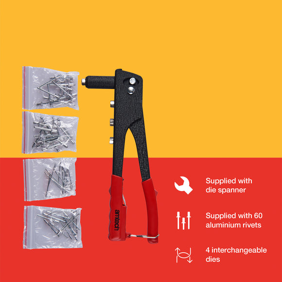 RIVET GUN WITH 60 RIVETS