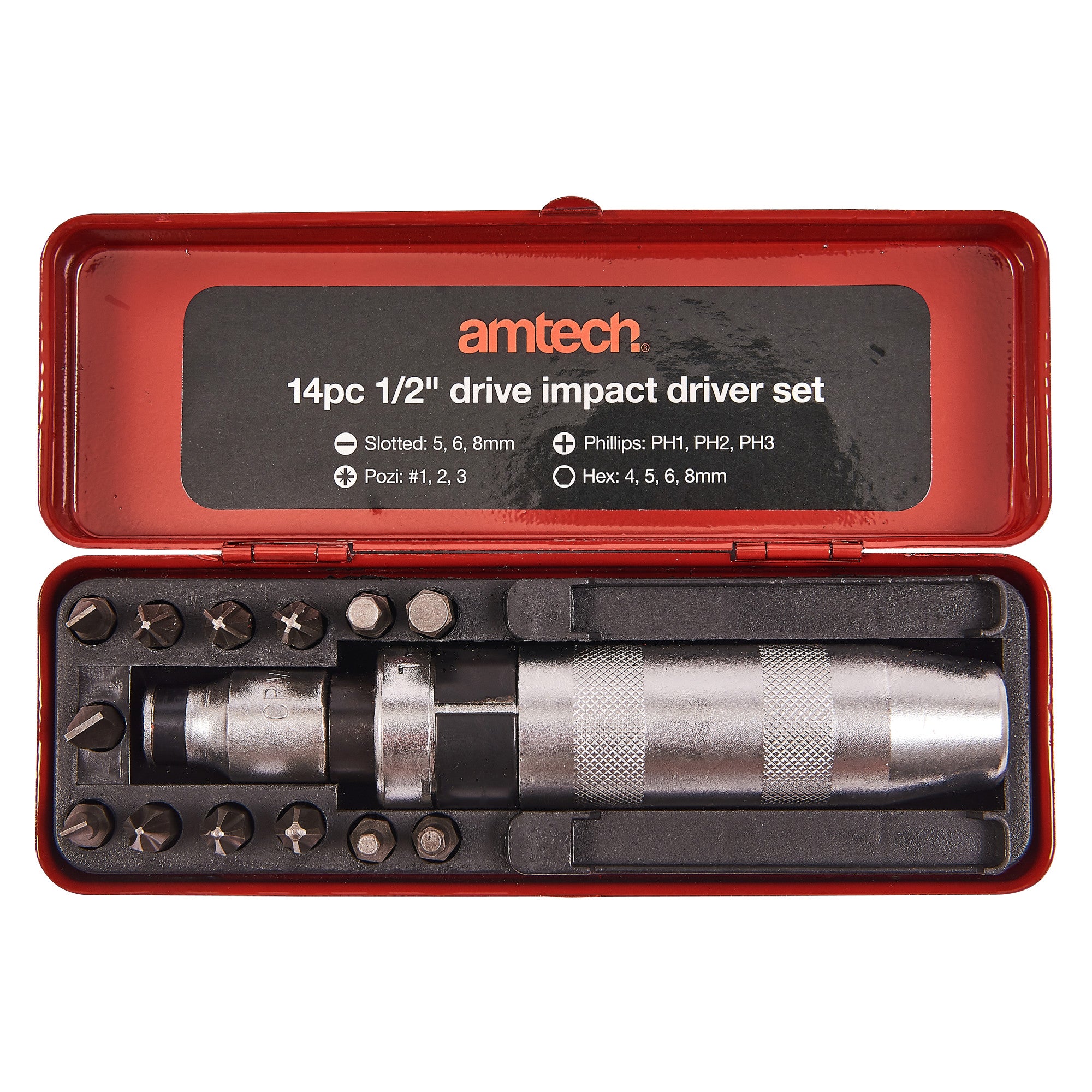 14pc 1/2" DRIVE IMPACT DRIVER SET