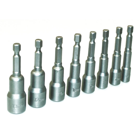 8pc METRIC 1/4" HEX NUT DRIVERS