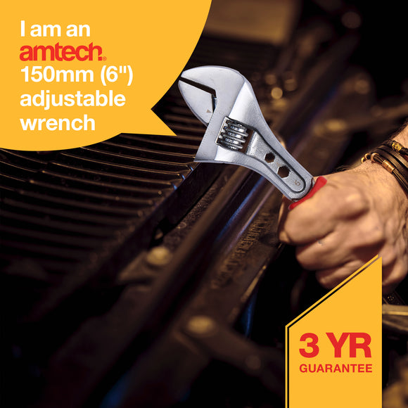 6" ADJUSTABLE WRENCH INJECTED GRIP