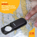 8x MAGNIFICATION TELESCOPIC POCKET MAGNIFIER  WITH LED