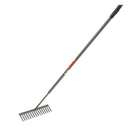16-TOOTH ALL STEEL SQUARE TOOTH ASPHALT RAKE