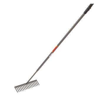 16-TOOTH ALL STEEL SQUARE TOOTH ASPHALT RAKE