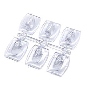 6pcs TRANSPARENT REMOVEABLE HOOK SET (2.8x2.2cm)